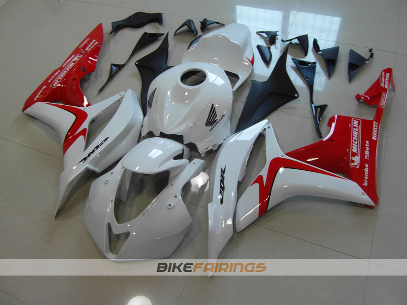 CBR600RR 07 08 WHITE RED