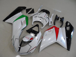 DUCATI 848 1098 1198 2007 2012 PERAL WHITE WITH ITALY FLAG