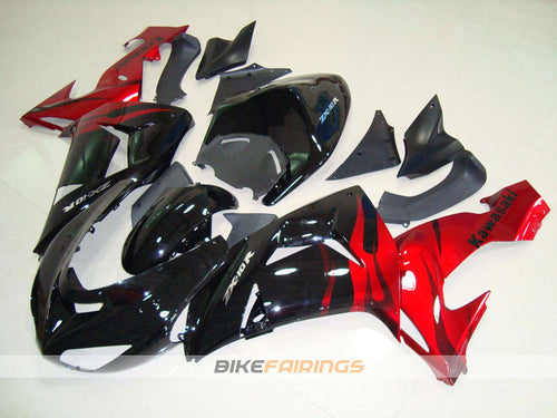 ZX 10R 06 07 RED BLACK FLAME