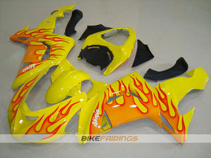 ZX 10R 06 07 YELLOW RED FLAME