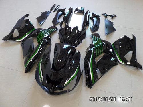 ZX 14R 2006 2011 GLOSS BLACK WITH GREEN LINE