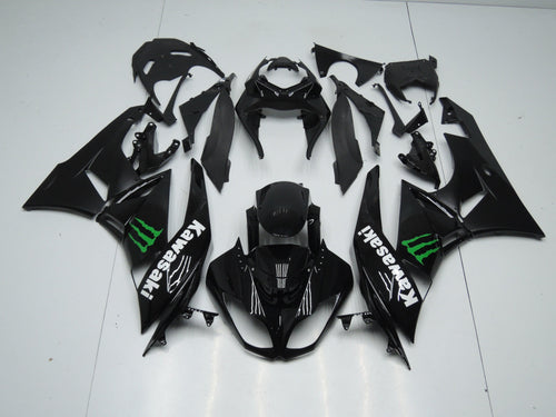 ZX 6R 2009 2012 BLACK WITH MONSTER