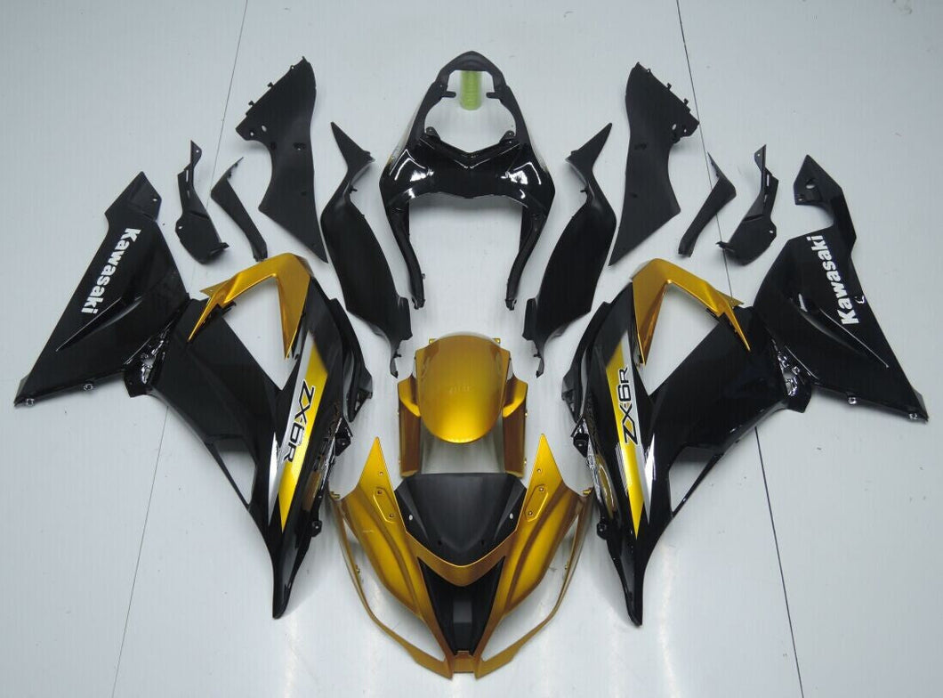 ZX 6R 2013 2014 GOLD AND BLACK